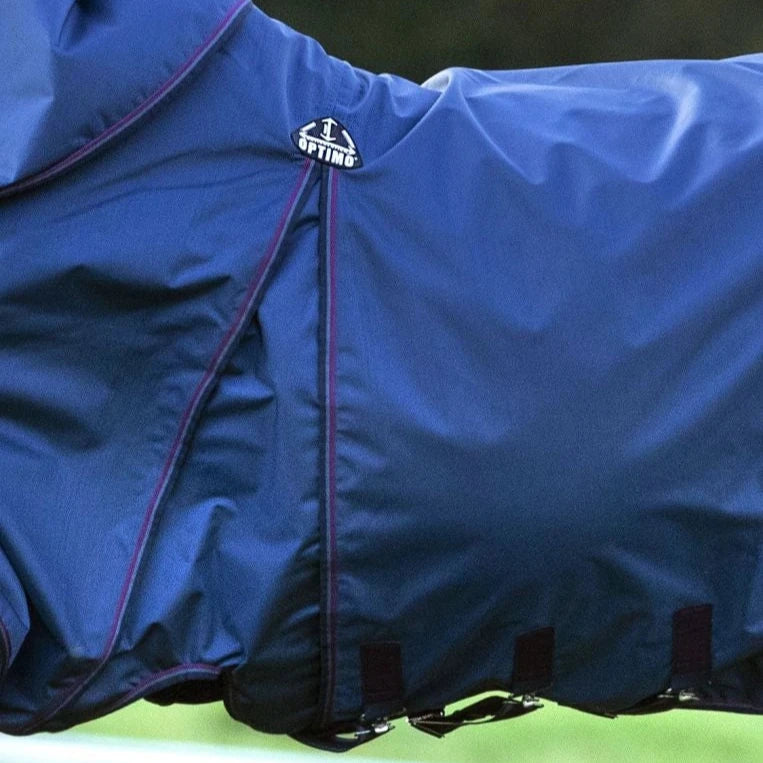 Horseware Ireland Rambo Optimo Turnout Plus #colour_navy-burgundy-teal-navy