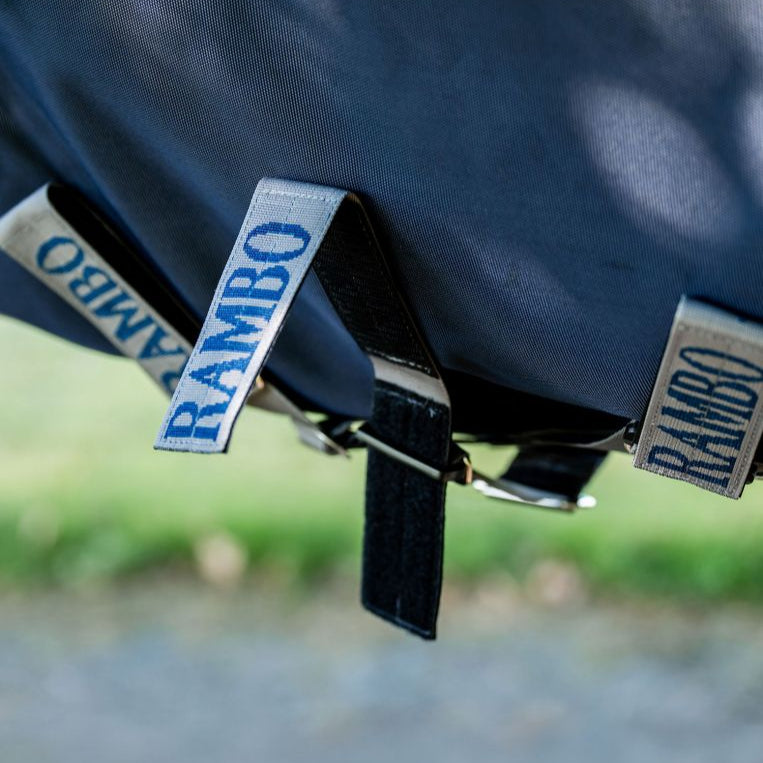 Horseware Ireland Rambo 1680D Plus Turnout 100g #colour_navy-thunderstorm-grey-silver