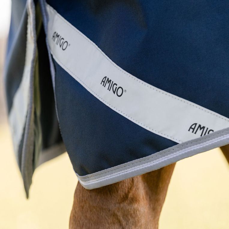 Horseware Ireland Amigo 1200D 50g Turnout Rug #colour_navy-titanium-grey-silver