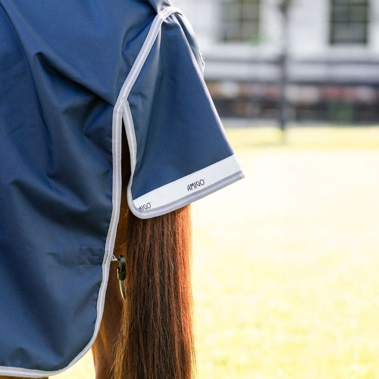 Horseware Ireland Amigo 1200D 50g Turnout Rug #colour_navy-titanium-grey-silver