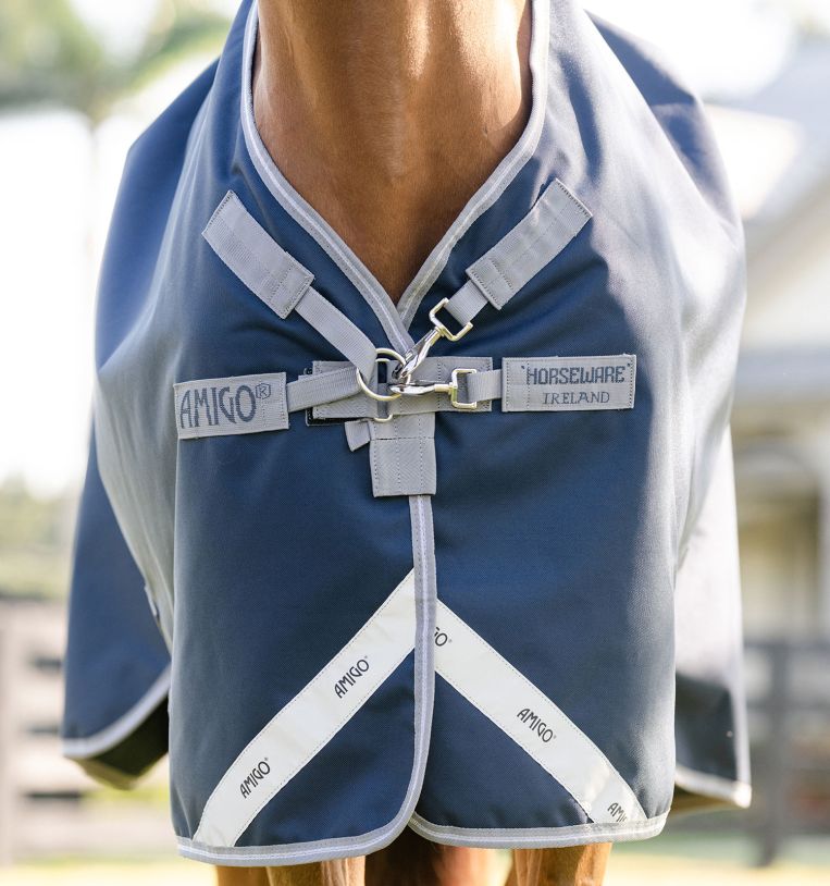 Horseware Ireland Amigo 1200D 50g Turnout Rug #colour_navy-titanium-grey-silver