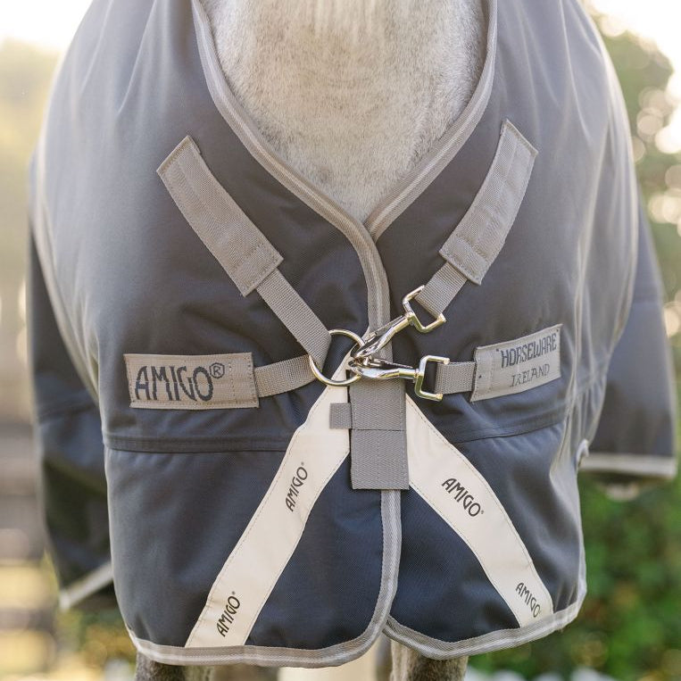 Horseware Ireland Amigo 1200D Pony 250g Turnout Rug #colour_navy-titanium-grey-silver