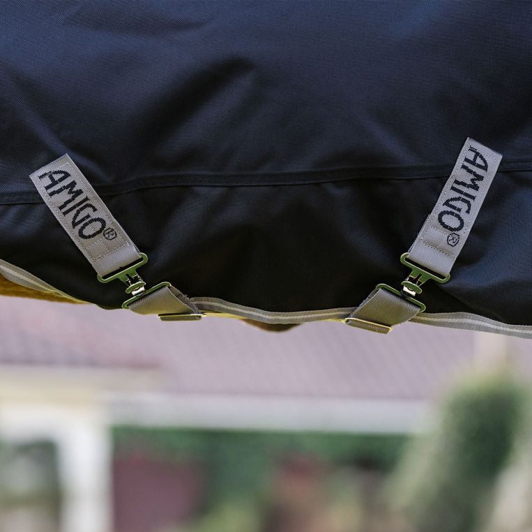 Horseware Ireland Amigo 1200D Plus Pony 0g Turnout Rug #colour_black-titanium-grey-silver
