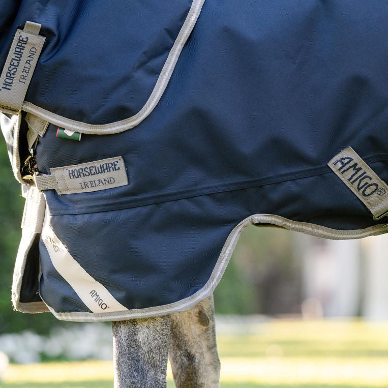 Horseware Ireland Amigo 1200D Pony 50g Turnout Rug #colour_navy-titanium-grey-silver