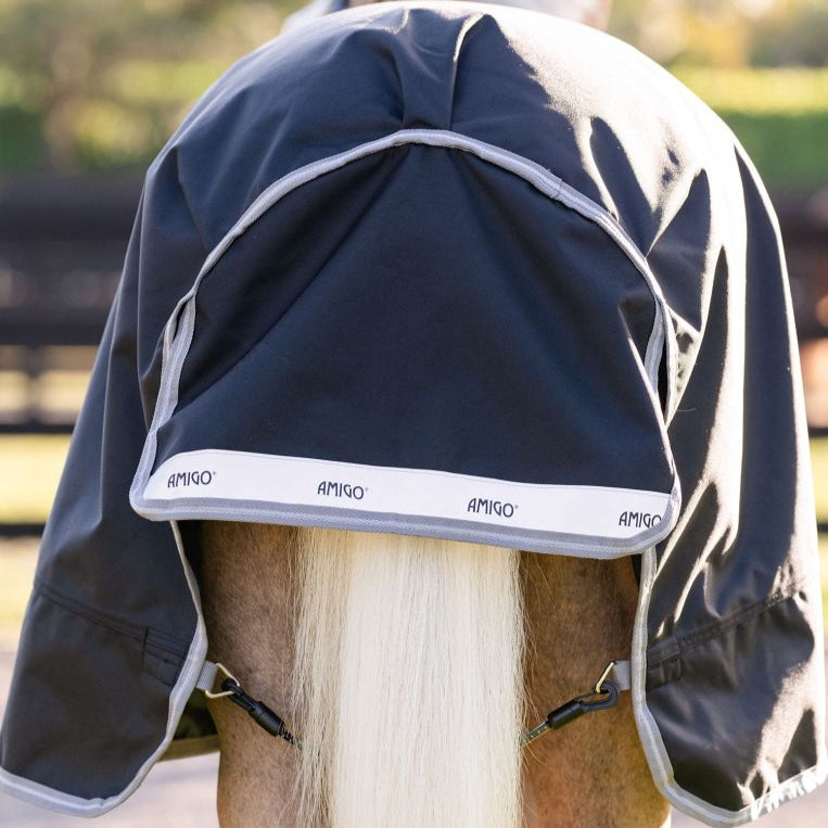 Horseware Ireland Amigo 1200D Plus Pony 50g Turnout Rug #colour_black-titanium-grey-silver