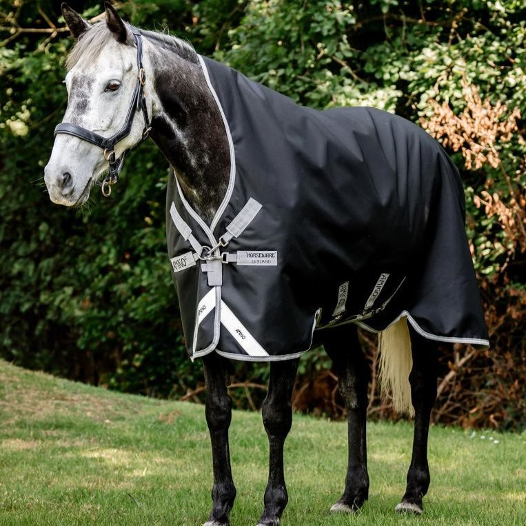Horseware Ireland Amigo 1200D Wug 50g Turnout Rug #colour_black-titanium-grey-silver