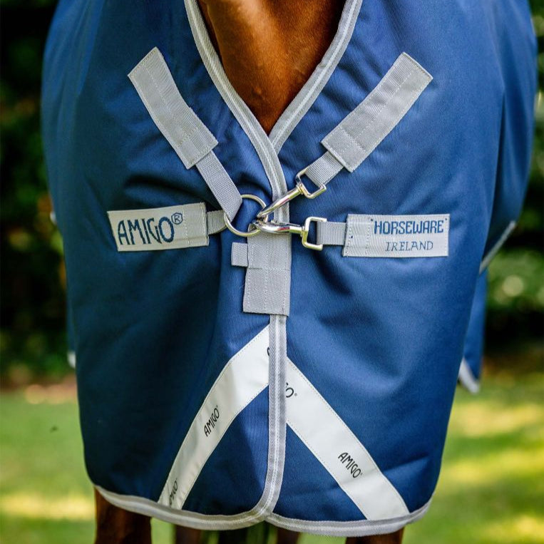 Horseware Ireland Amigo 1200D Wug 150g Turnout Rug #colour_navy-titanium-grey-silver