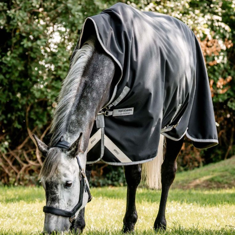 Horseware Ireland Amigo 1200D Wug 150g Turnout Rug #colour_black-titanium-grey-silver