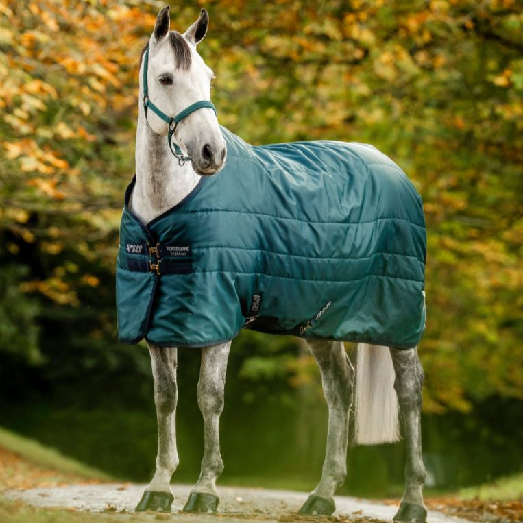 Horseware Ireland Amigo Ripstop Insulator 350g Stable Rug #colour_dynasty-green-navy-silver