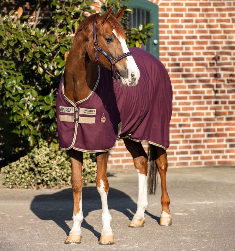 Horseware Ireland Amigo Stable Sheet #colour_fig-navy-tan