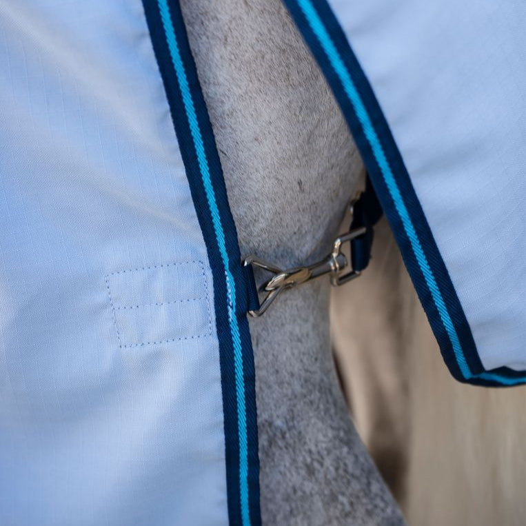 Horseware Ireland Amigo Ripstop Hoody #colour_azure-blue-navy-electric-blue