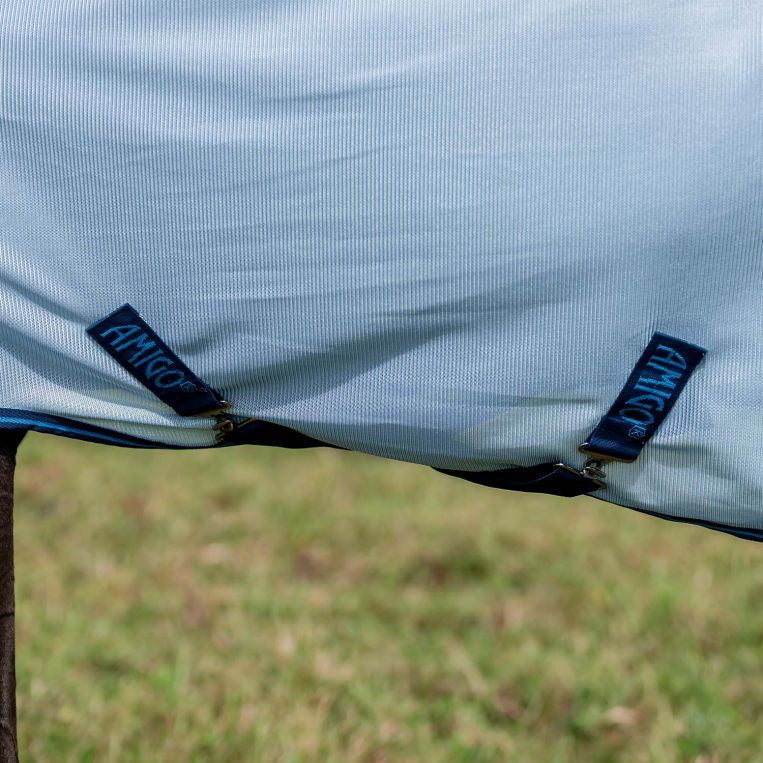 Horseware Ireland Amigo Bug Rug Fly Sheet #colour_azure-blue-navy-electric-blue