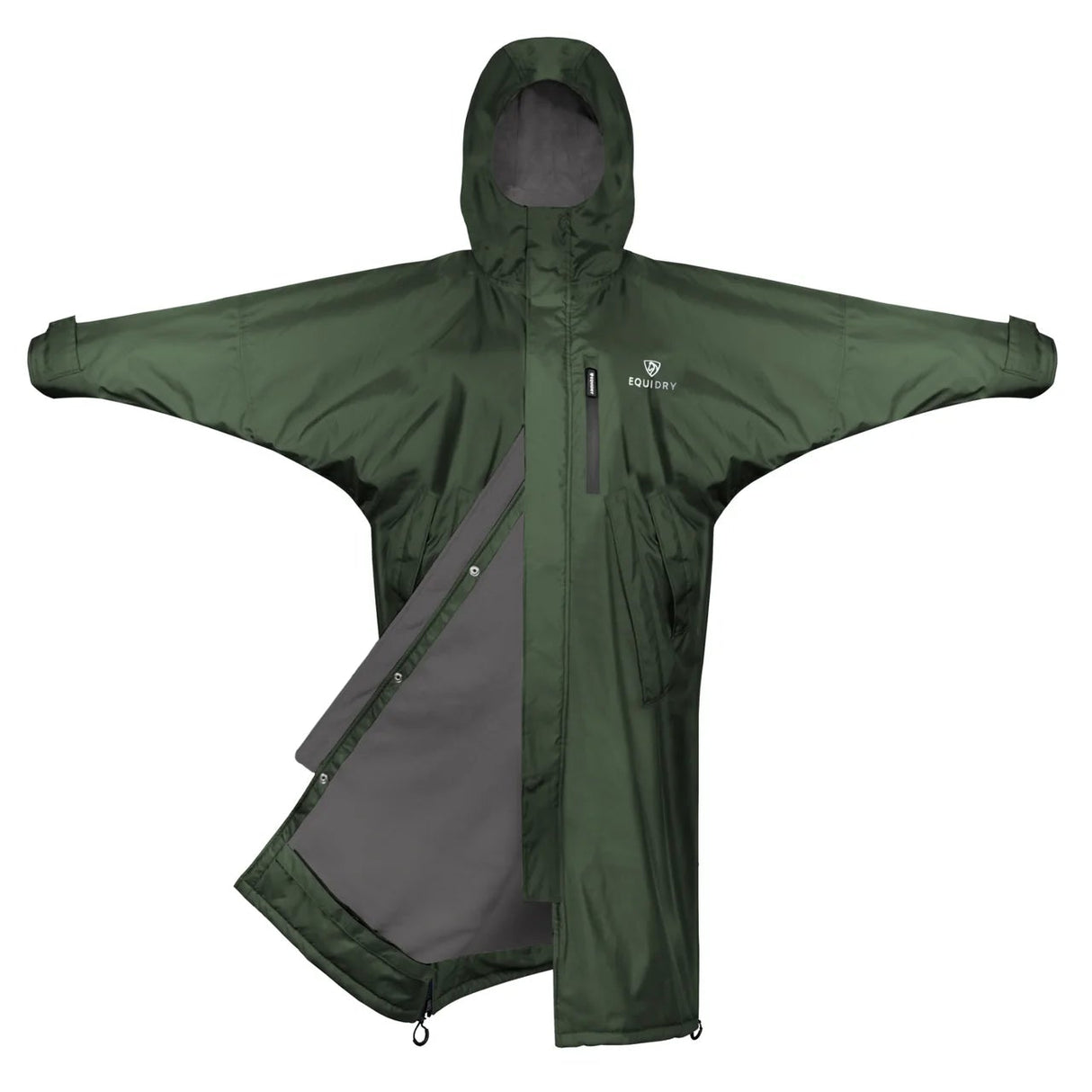 EQUIDRY Women's Thin Fleece Evolution #colour_black-forest-green