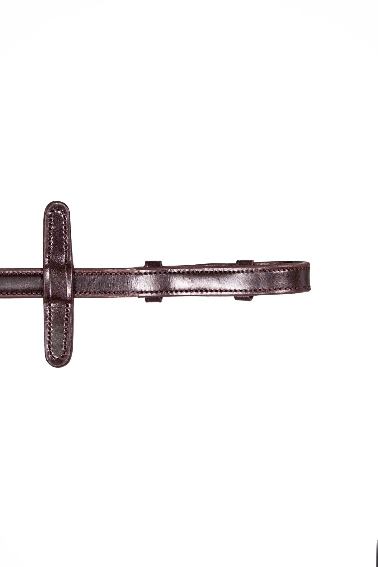 Henry James BioThane Bio Grip Hybrid Rubber Reins with Leather Stoppers #colour_havana-brown