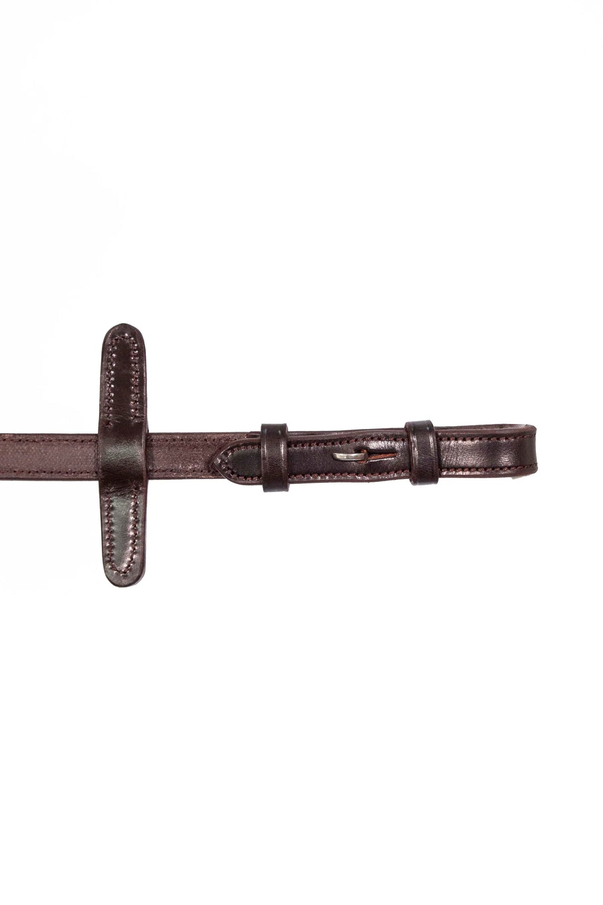 Henry James BioThane Bio Grip Hybrid Rubber Reins with Leather Stoppers #colour_havana-brown