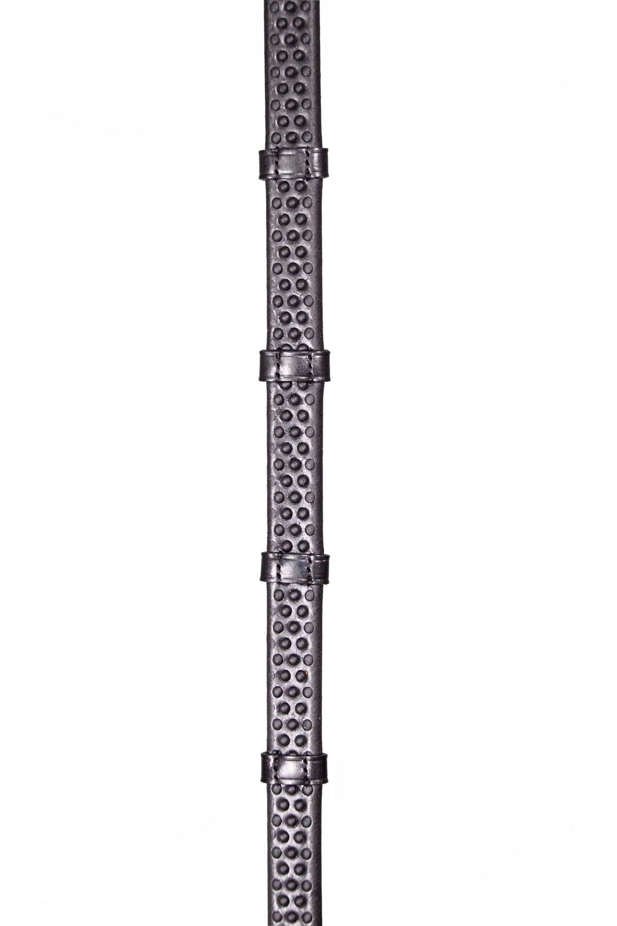 Henry James BioThane Bio Grip Hybrid Rubber Reins with Leather Stoppers #colour_black