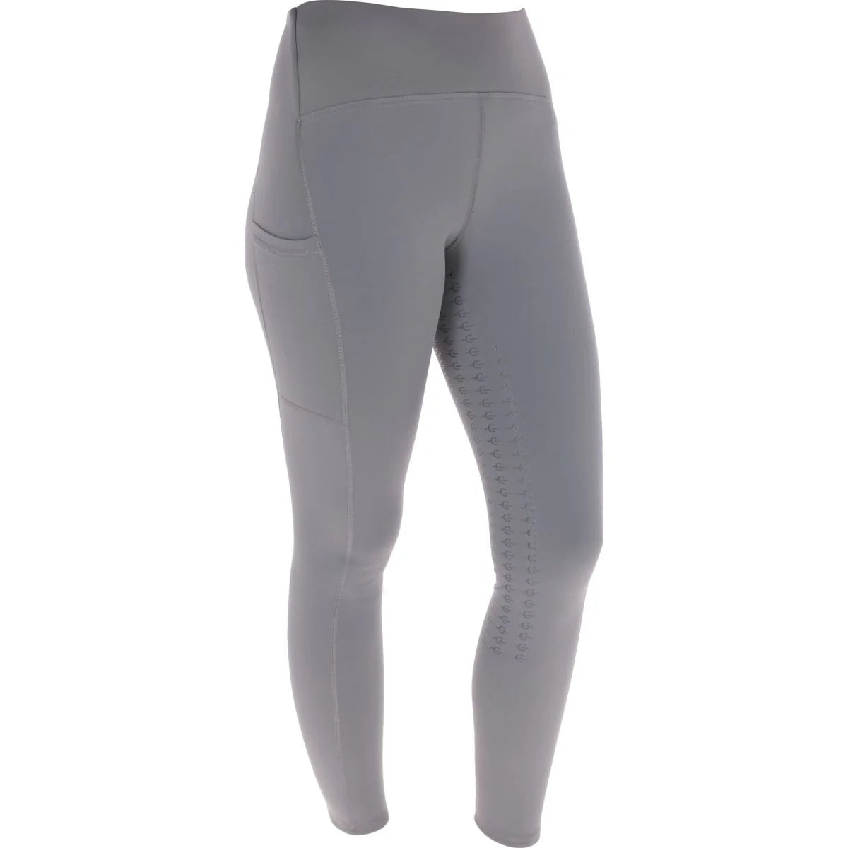 Covalliero Ladies Full Grip Riding Tights #colour_steel-grey