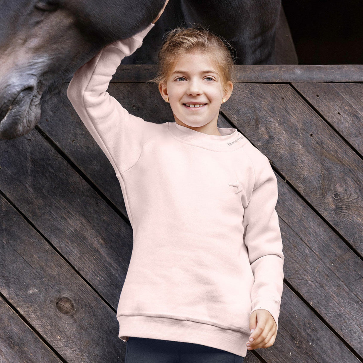 E.L.T Children's Lucky Marla Crew Neck sweater #colour_pale-pink