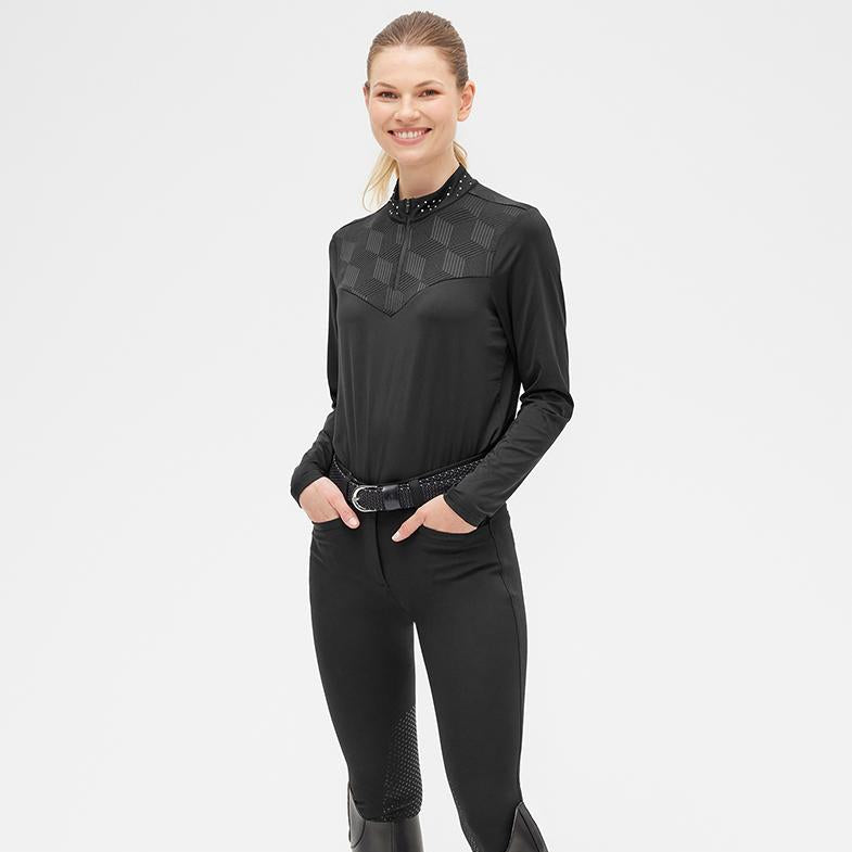 Mountain Horse Crystal Lace Top #colour_black