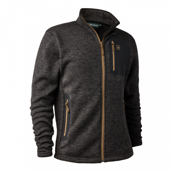 Deerhunter Sarek Men's Knitted Jacket #colour_dark-grey-melange