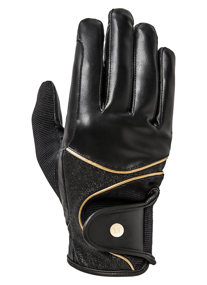 Mountain Horse Diamond Rider Glove #colour_gold-black