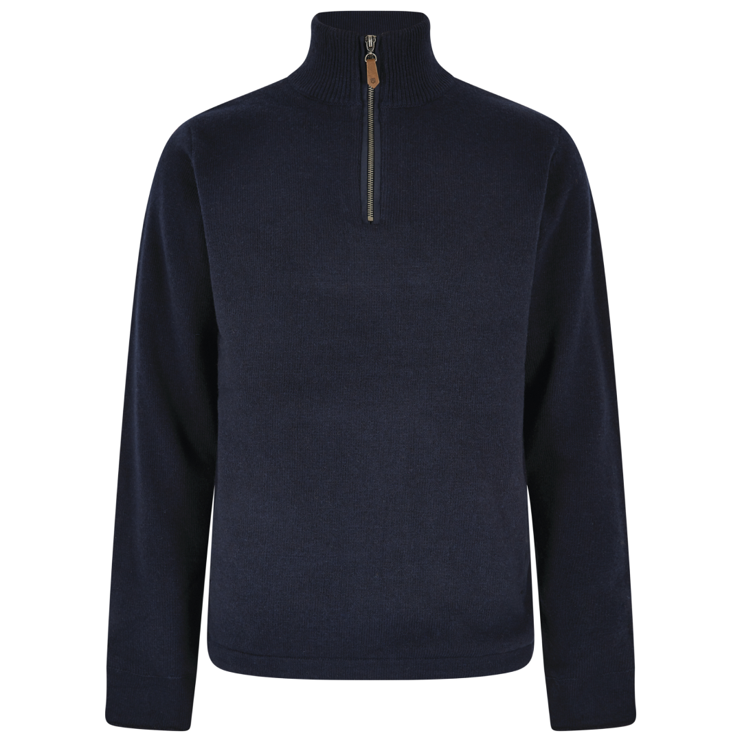 Dubarry Mens Feeney Zip Neck Sweater #Colour_navy