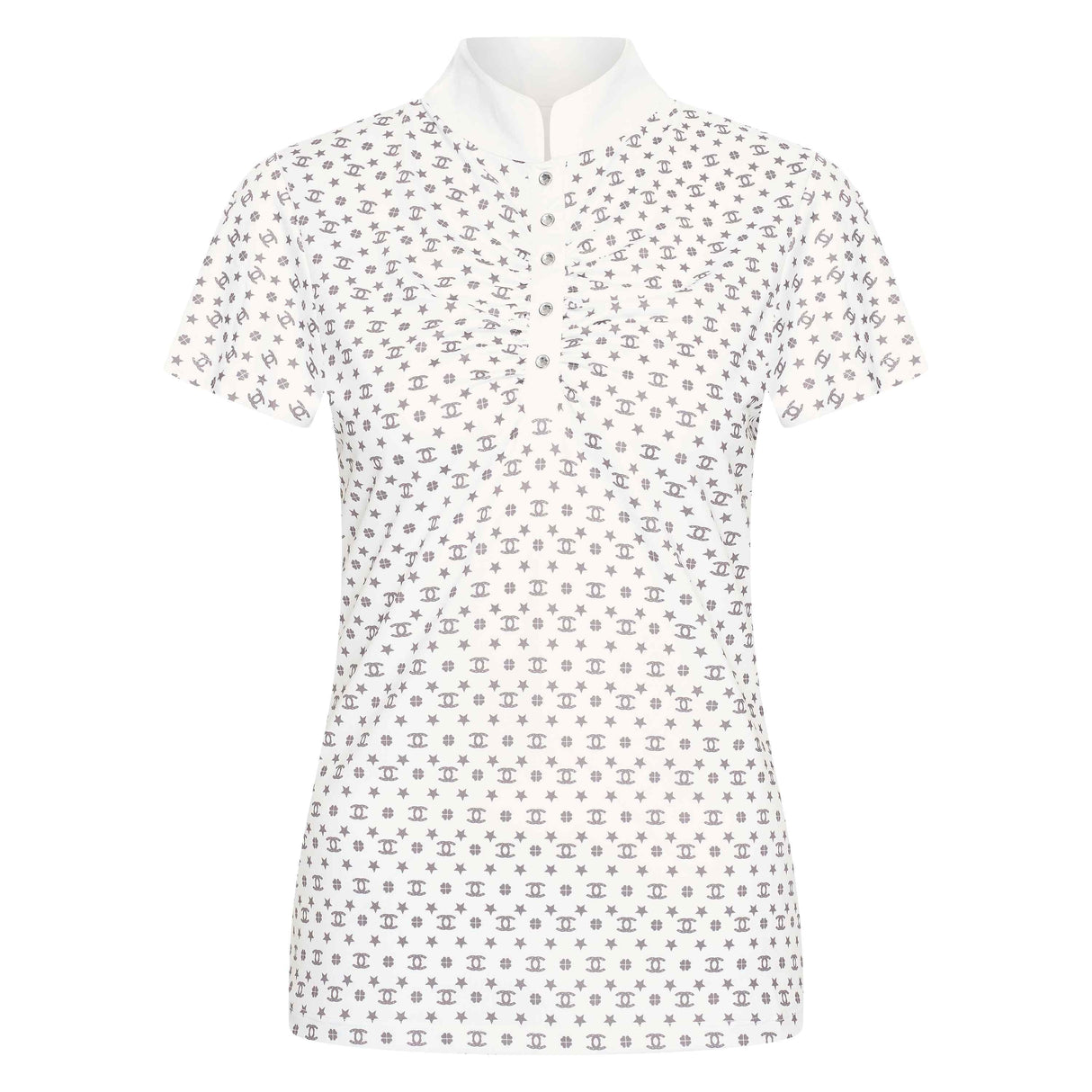 Imperial Riding Children's Roxy AOP Tech Top #colour_white-grey