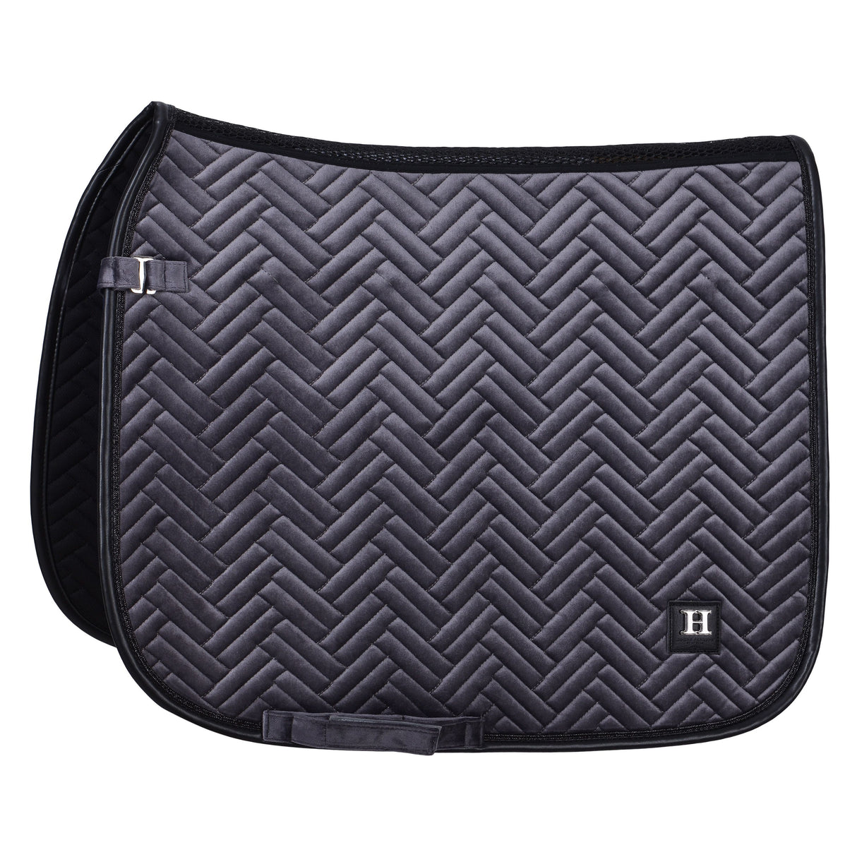 HV Polo Luxury Dressage Saddle Pad #colour_cloud-grey