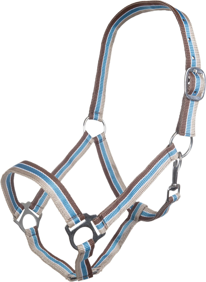 HKM Genf Head Collar #colour_brown-blue-beige