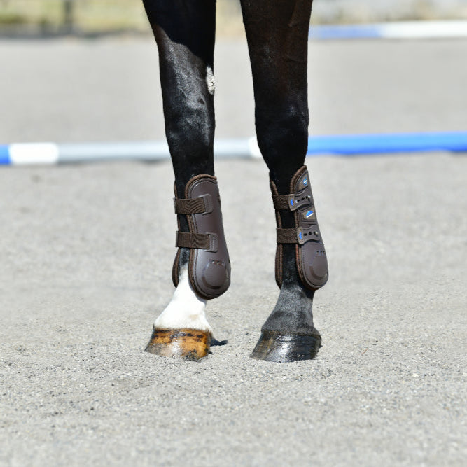 Weatherbeeta Tough-Tec Essential Open Front Boots #colour_brown