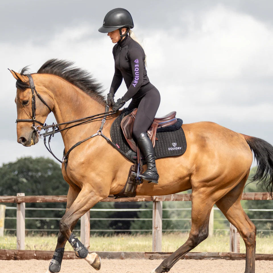 EQUIDRY Women's Water Repellent Base Layer #colour_black-lilac