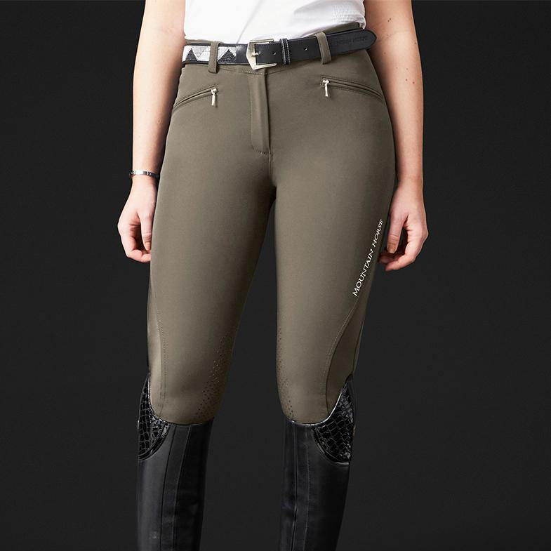 Mountain Horse Marilyn Flex 3/4 Grip Breeches #colour_urban-taupe