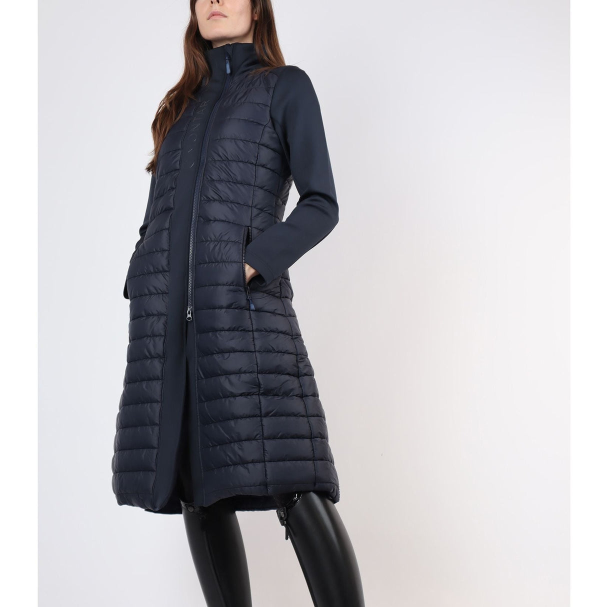 Montar Long Emma Hybrid Jacket #colour_navy