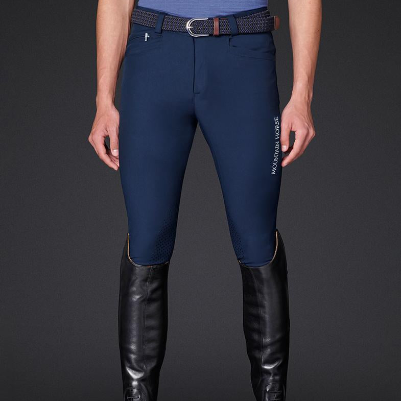 Mountain Horse Robin Men's Knee Grip Breeches #colour_navy