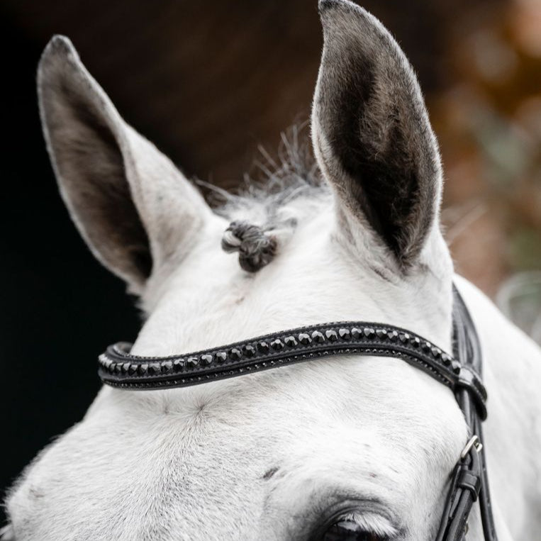 Horseware Ireland Diamante Flash Bridle #colour_black-black