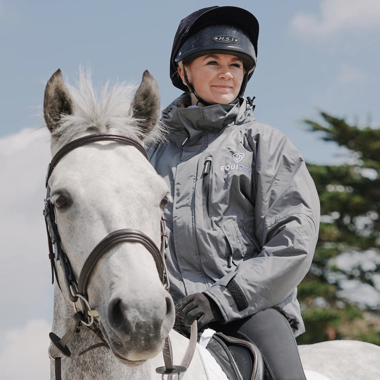 EQUIDRY Women's Thin Fleece Shortie #colour_grey-lilac