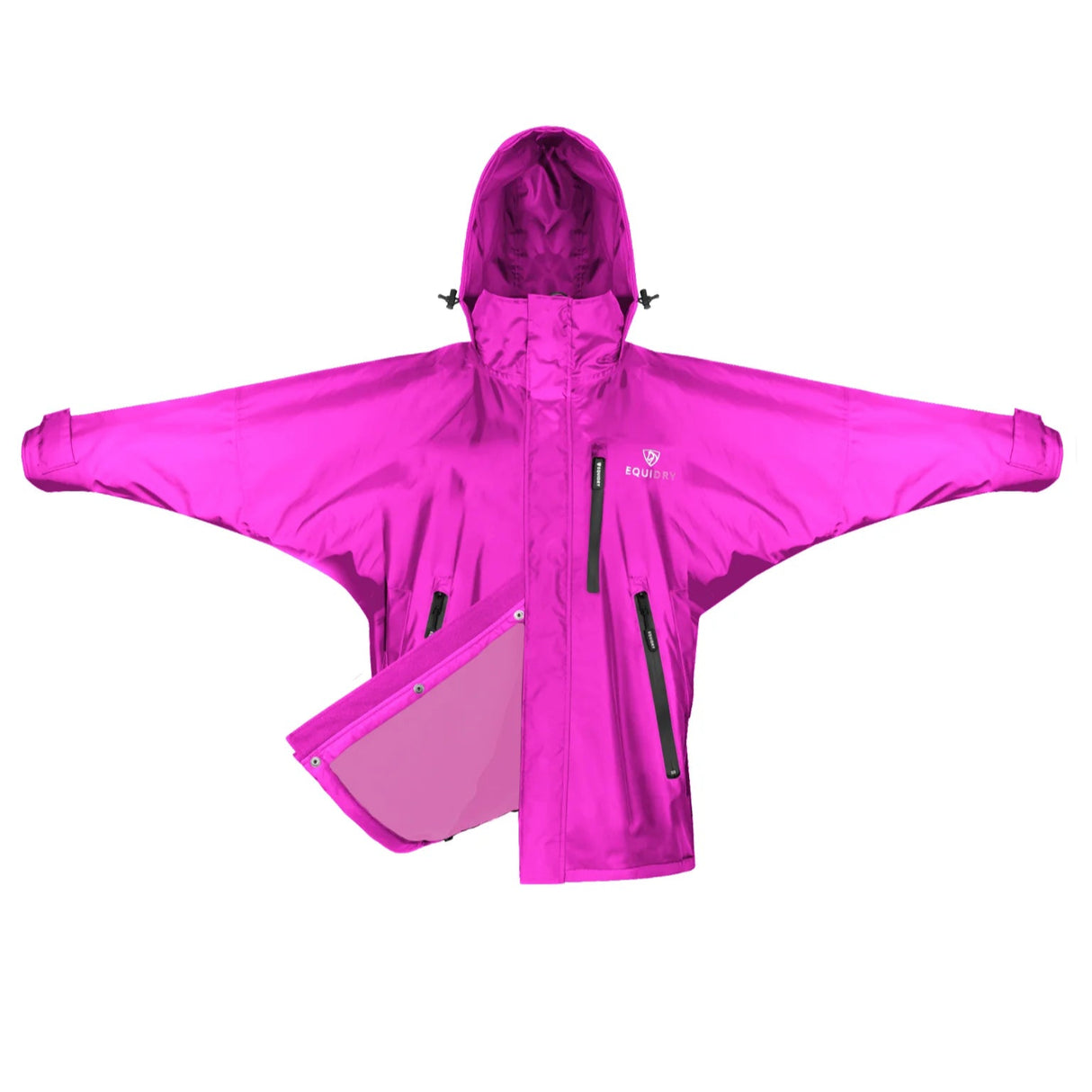 EQUIDRY Women's Thin Fleece Shortie #colour_fuchsia-pink