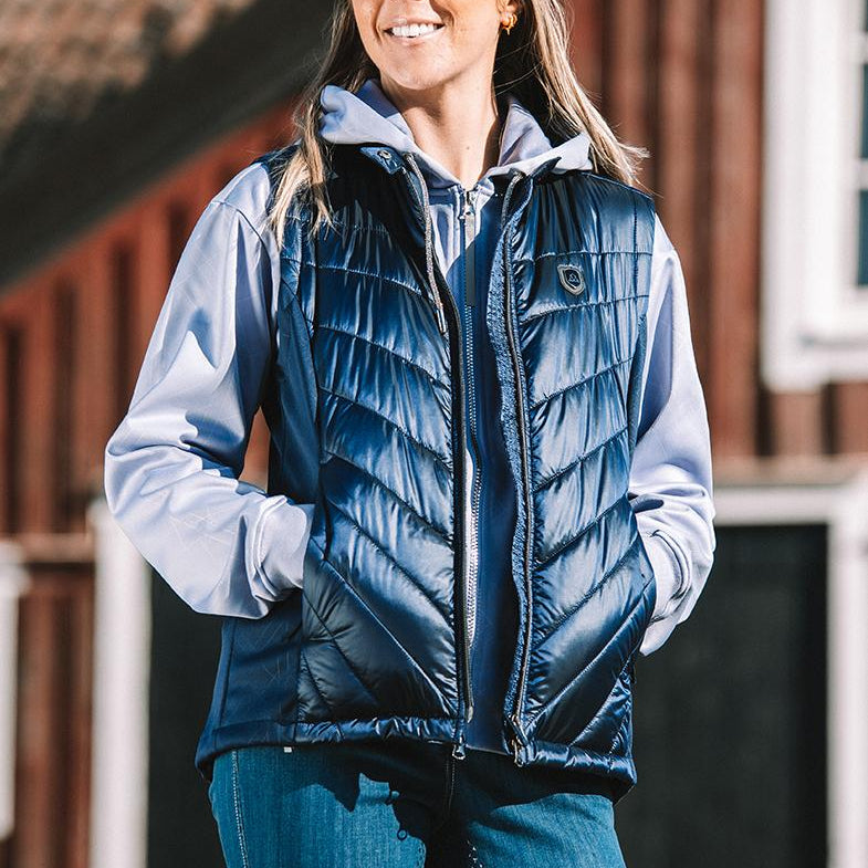 Mountain Horse Starla Hybrid Vest #colour_dark-navy