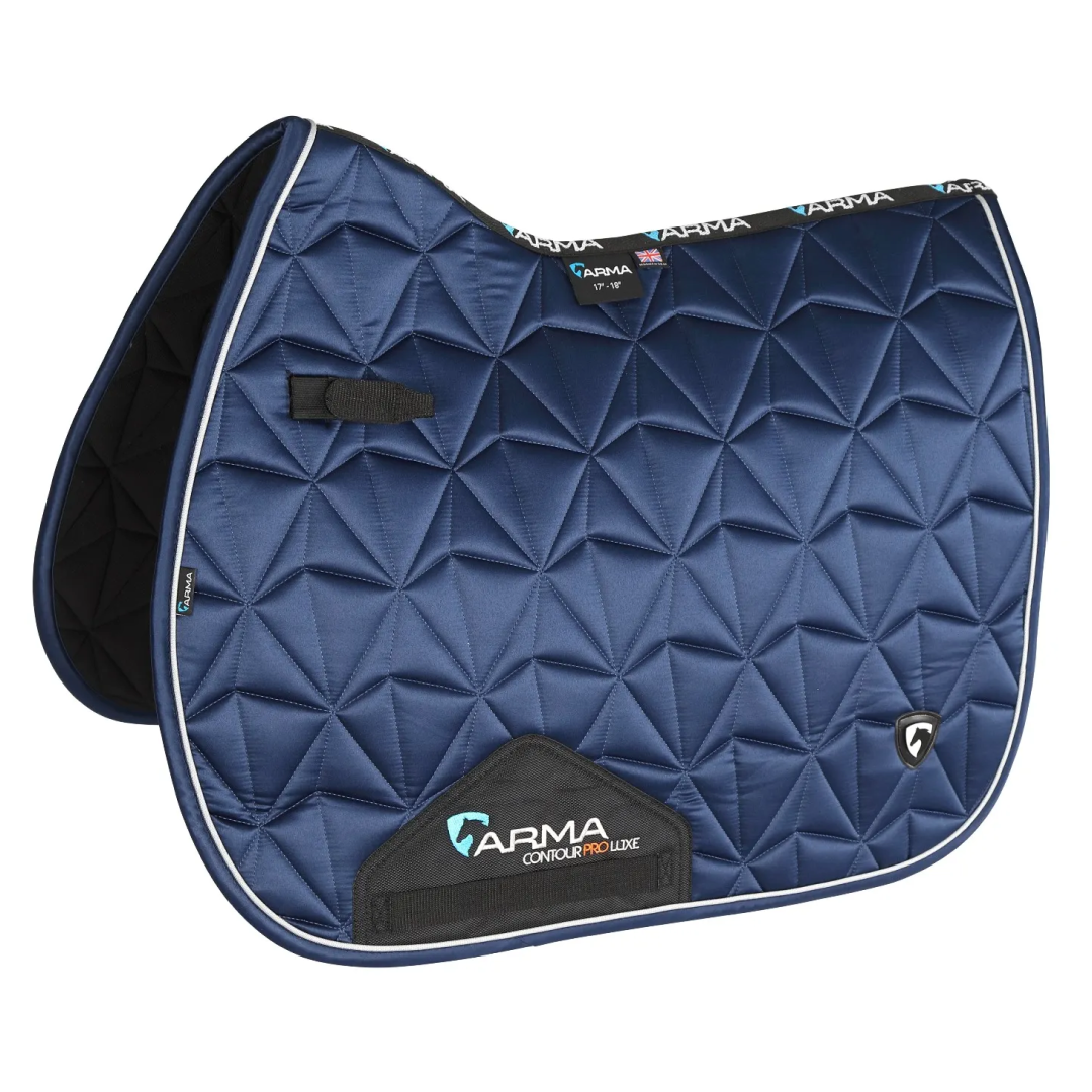 Shires ARMA Luxe Gloss Saddlecloth #colour_navy