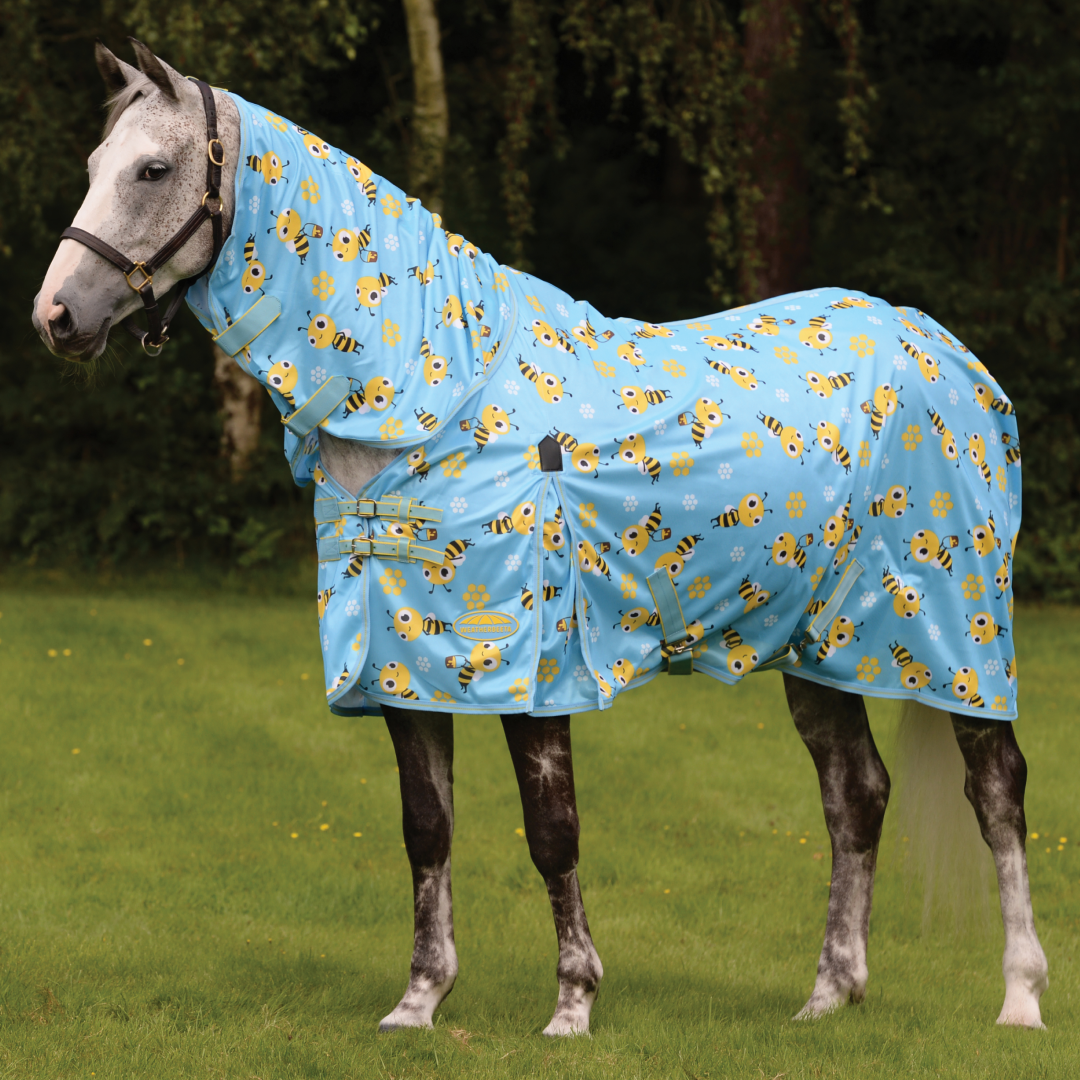 WeatherBeeta ComFiTec Essential Mesh II Combo Neck Fly Rug #colour_bee-print