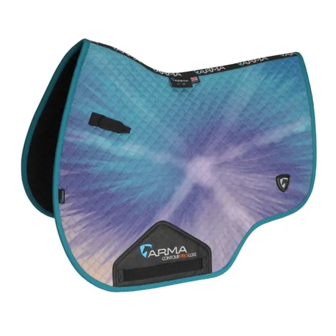 Shires ARMA Tie Dye Saddlecloth #colour_teal