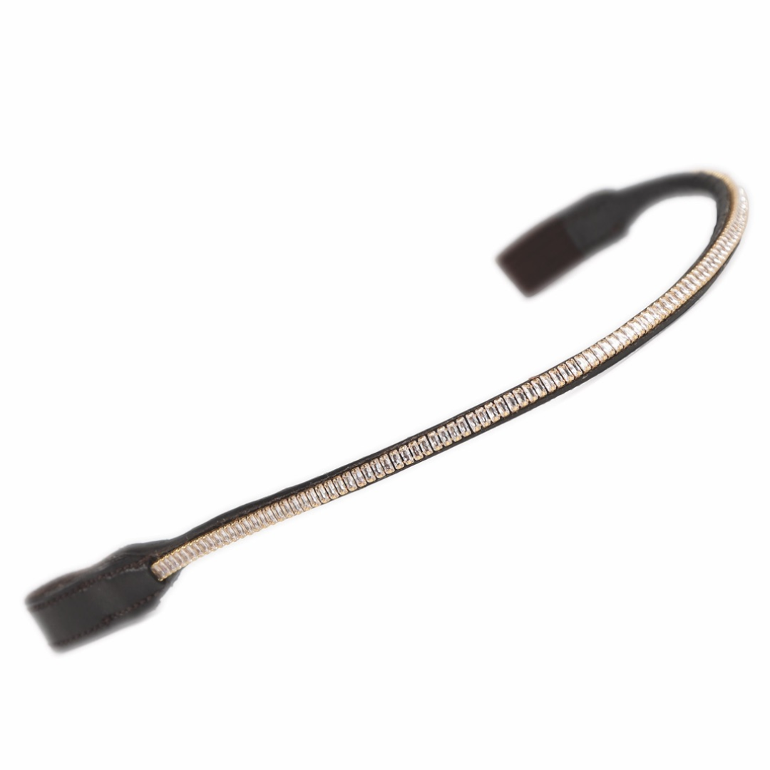 Shires Velociti GARA Fine Diamante Browband #colour_havana