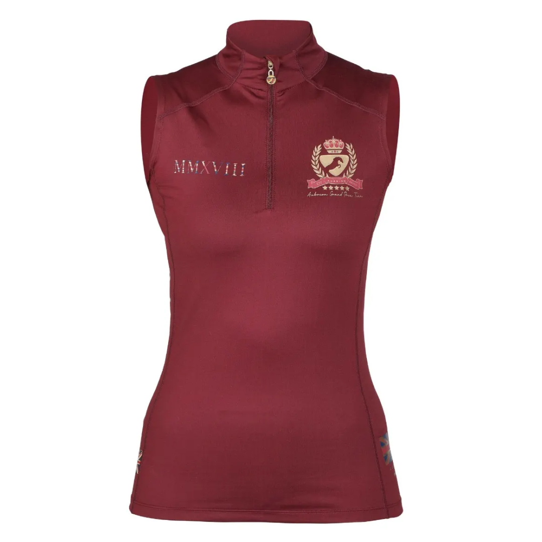Shires Aubrion Team Sleeveless Base Layer #colour_burgundy
