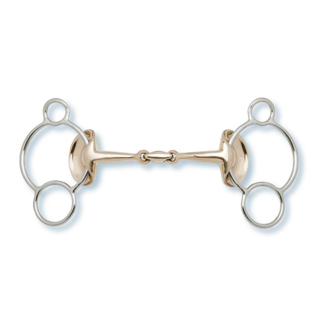 Steeltec Golden Wings Bâillon à 3 Anneaux Double Cassé