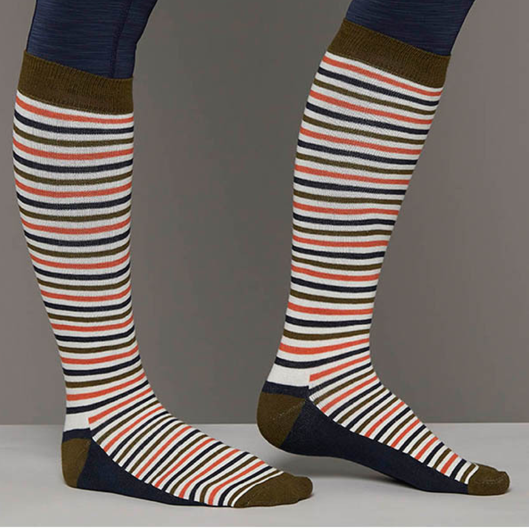 Toggi Fido Ladies Socks #colour_terracotta-navy-sage