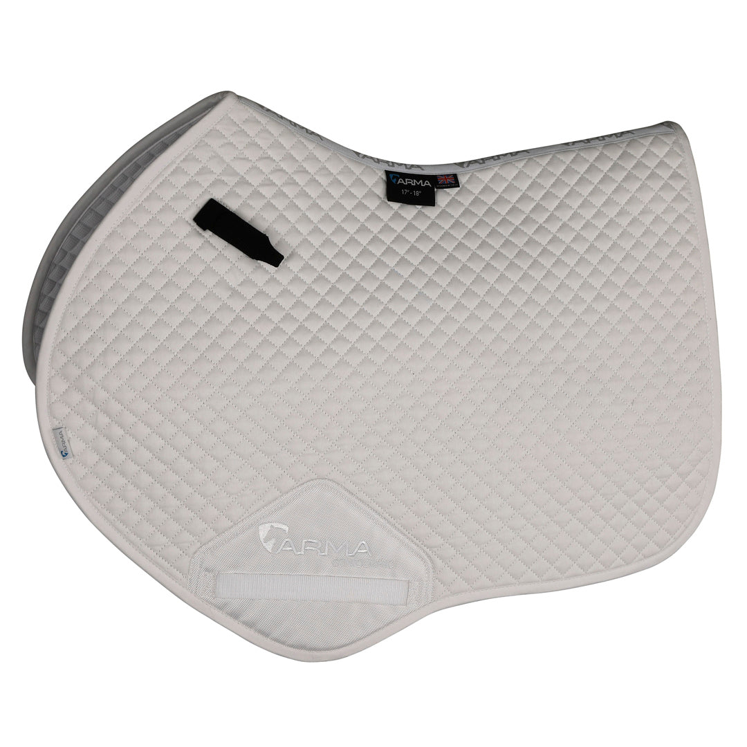 Shires ARMA Jump Saddlecloth #colour_white