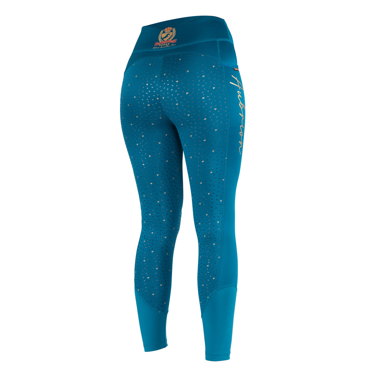 Shires Aubrion Team Winter Riding Tights #colour_teal