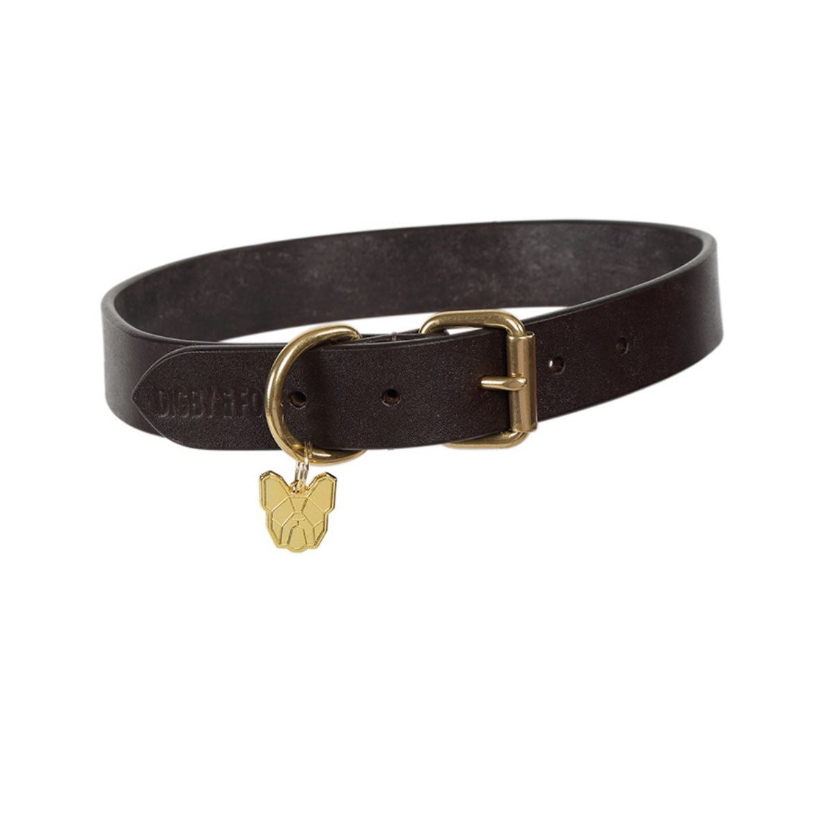 Shires Digby & Fox Flat Leather Dog Collar