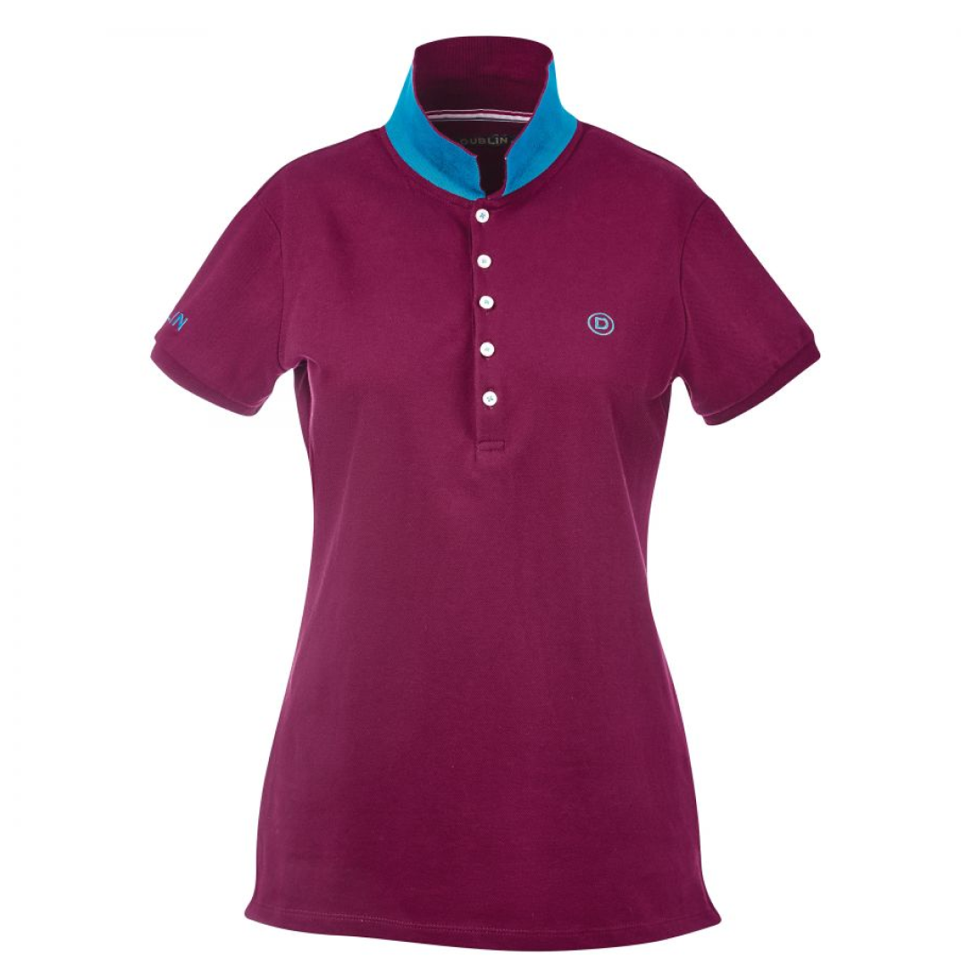 Dublin Lily Cap Sleeve Ladies Polo #colour_deep-crimson-red