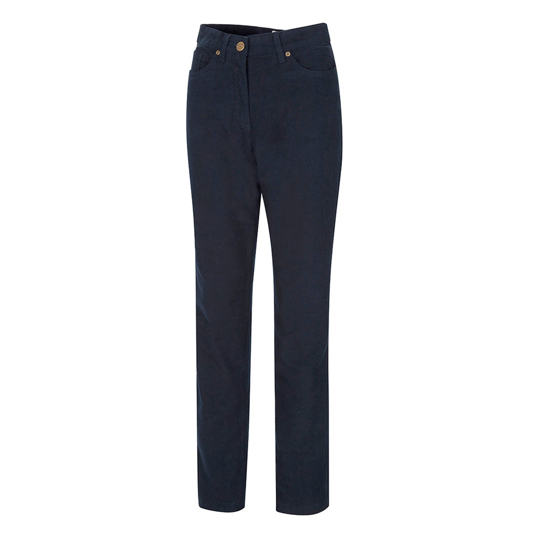Hoggs of Fife Catrine Ladies Technical Stretch Moleskin Jeans #colour_midnight-navy
